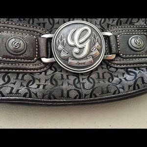Gray and Black Guess Shoulder Bag